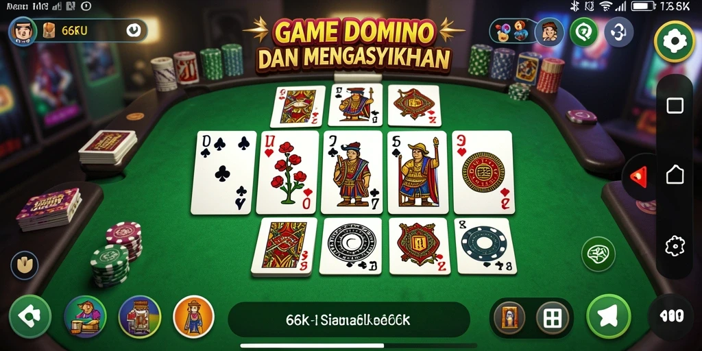 Tampilan gameplay seru dalam game Domino 66K.