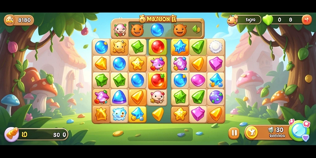 Tampilan gameplay 8180 yang menarik dengan warna-warni cerah.