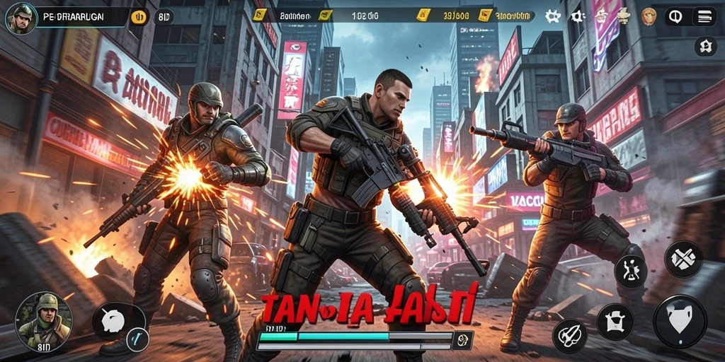 Screenshot utama 8ID menampilkan aksi pertarungan mendebarkan.