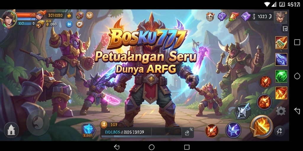 Tampilan aksi seru dalam gameplay ARPG BOSKU777.