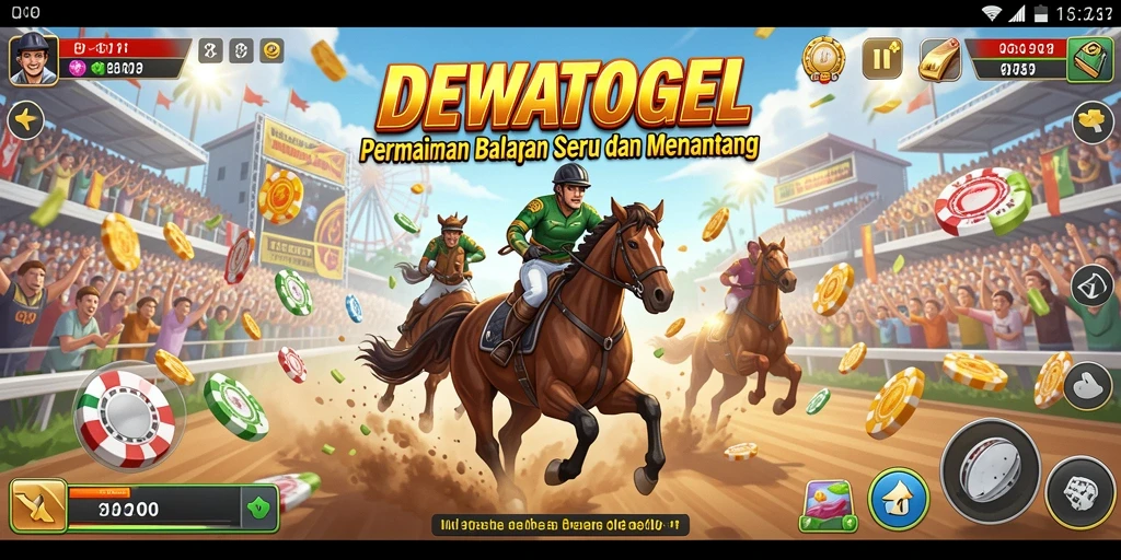 Gameplay balapan menarik dengan berbagai kendaraan dan trek.