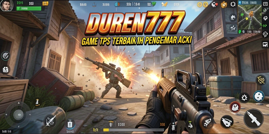 Tampilan gameplay menegangkan di DUREN777 dengan aksi TPS yang seru.
