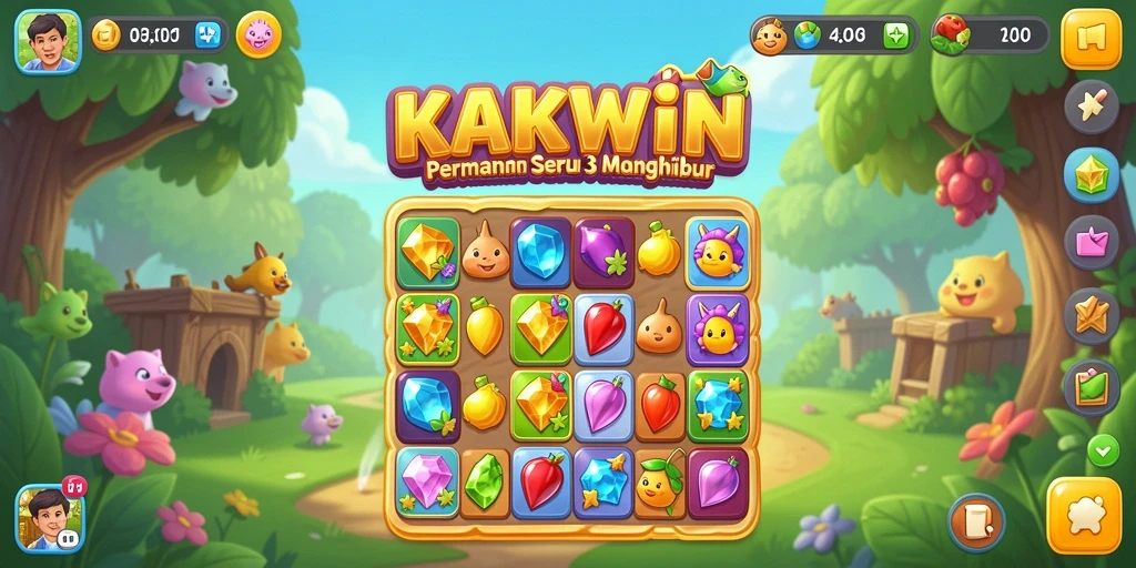 Tampilan colorful dari gameplay KAKWIN yang seru.