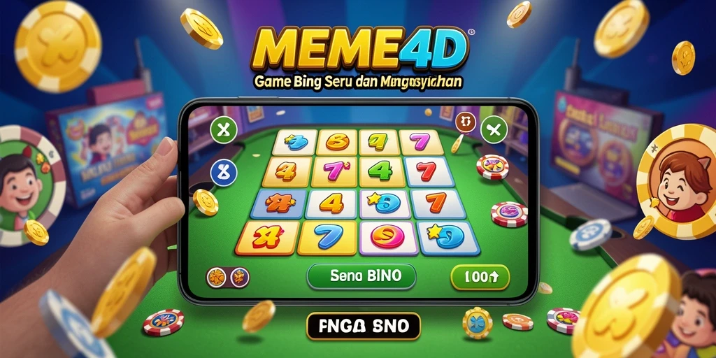 Tampilan gameplay seru dalam MEME4D dengan kartu Bingo yang menantang.