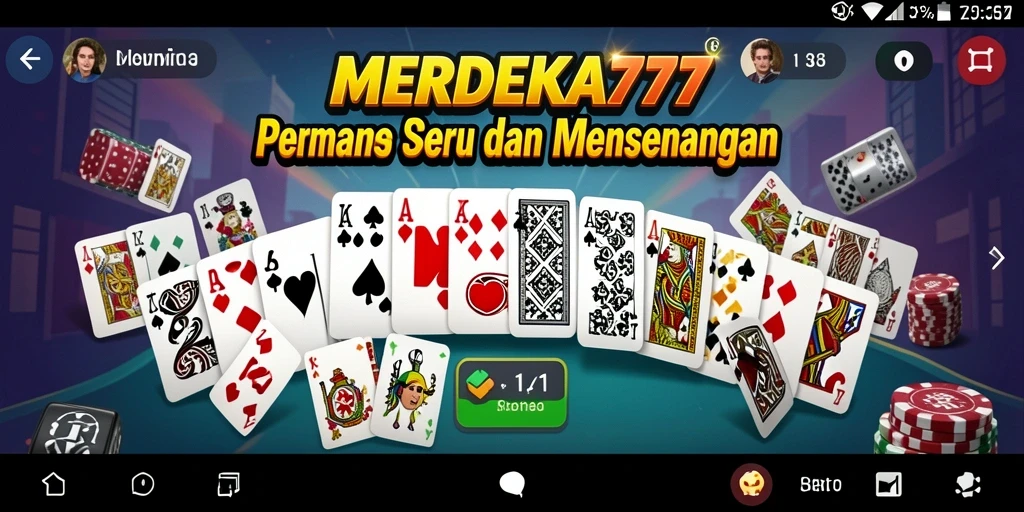 Tangkapan layar MERDEKA777 menampilkan aksi intens permainan Domino.