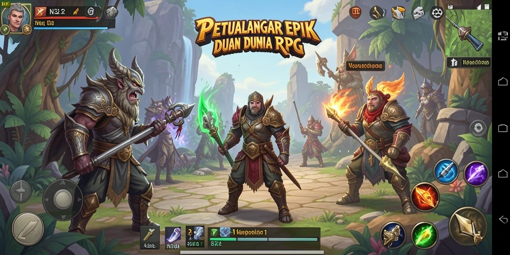 Tangkapan layar N32 menampilkan aksi mendebarkan dalam pertarungan RPG.