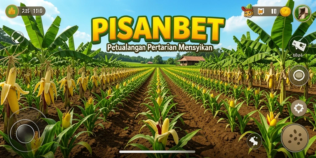 Tampilan grafis PISANGBET yang menarik saat bertani.
