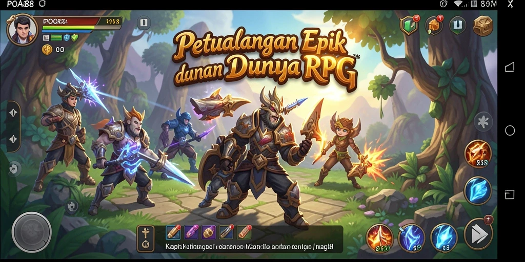 Tangkapan layar utama POA88 menampilkan petualangan mendebarkan di dunia RPG.