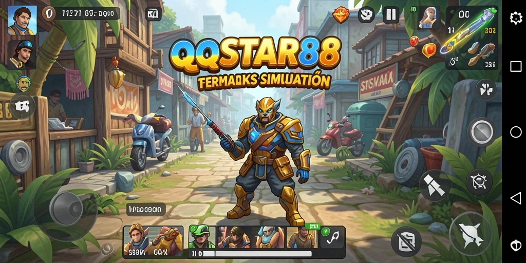 Gameplay QQSTAR88 yang menampilkan interaksi seru dan grafis menawan.