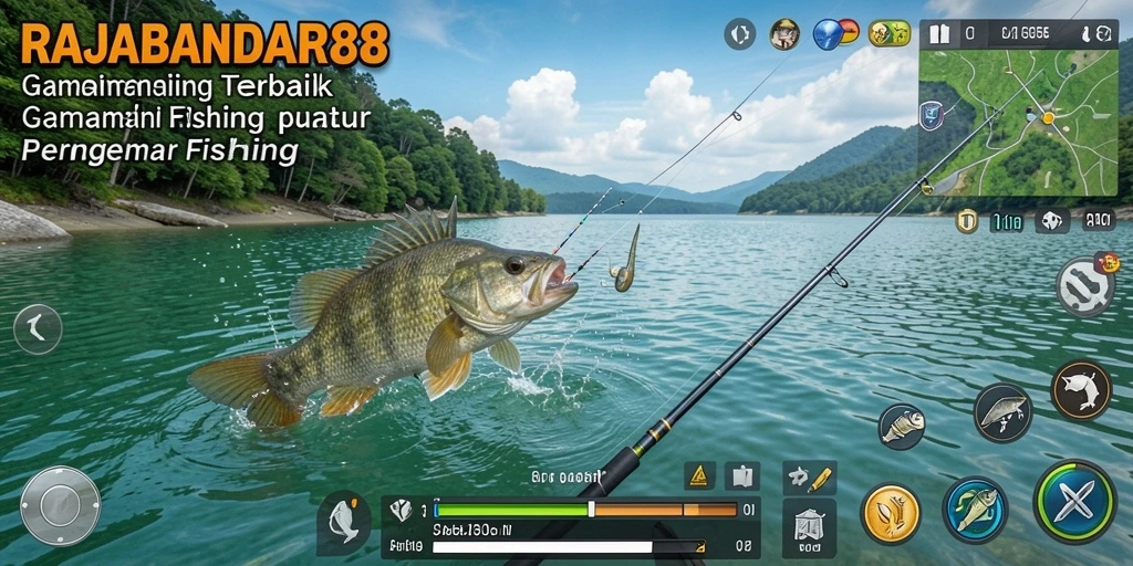 Tampilan gameplay RAJABANDAR88 yang menarik dengan pengalaman memancing yang mendebarkan.