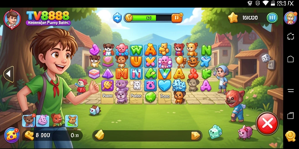 Screenshot gameplay TV888 yang menampilkan tantangan menarik dalam permainan Puzzle.