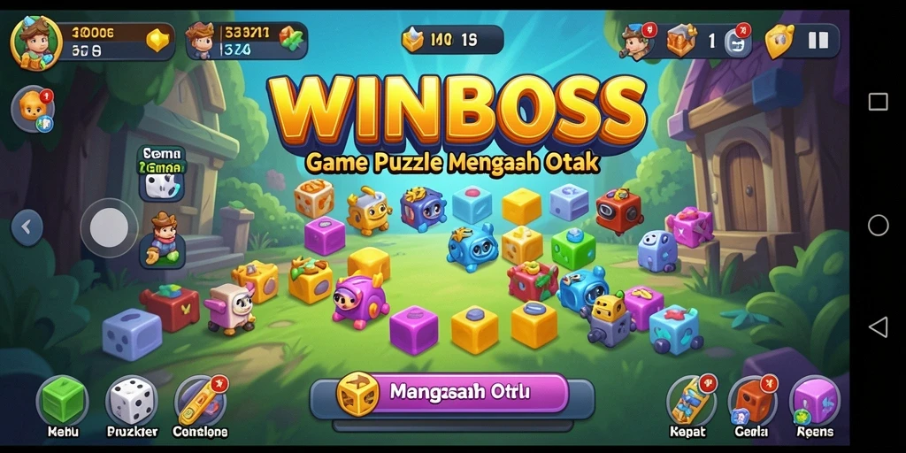 Tampilan gameplay menantang dari game Puzzle WINBOSS.