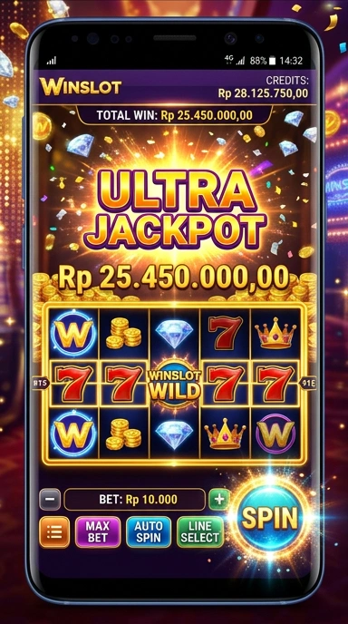 Tampilan antarmuka aplikasi winslot yang intuitif.